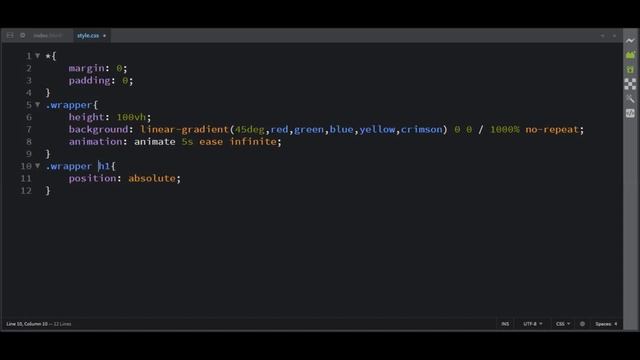 CSS3 Gradient Color Animation | CSS3 Keyframes Animation Tutorial