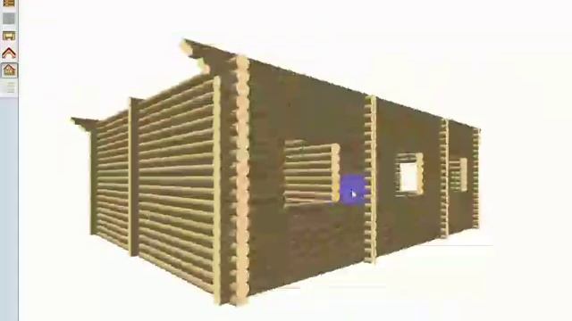 Деревянный дом из оцилиндрованного бревна по эконом варианту. смотреть онлайн