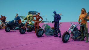 GTA 5 - Marvel Heroes Race, obstacle course Aquaman, Flash, Black Panther, Hulk, Superman, Ironman