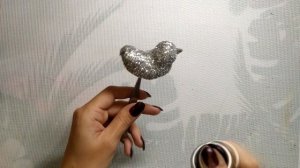 Новогодняя игрушка своими руками. Птички из фольги и перьев своими руками. DIY