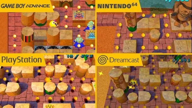 Ms. Pac-Man Maze Madness (2000) GBA vs N64 vs PS1 vs Dreamcast (Which One is Better?) смотреть онлайн