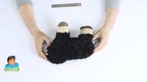 ПЛЮШЕВАЯ МЯГКАЯ ИГРУШКА БОЛЬШАЯ ЧЕРНАЯ ОВЕЧКА МАЙНКРАФТ   FANATOY RU