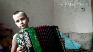 Одинокая гармонь на баяне