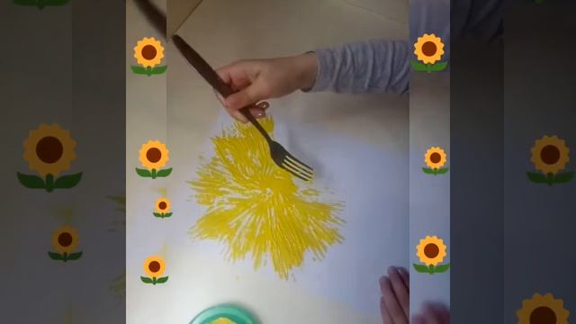 Штампография. Занятие по рисованию “Подсолнух” старшая группа