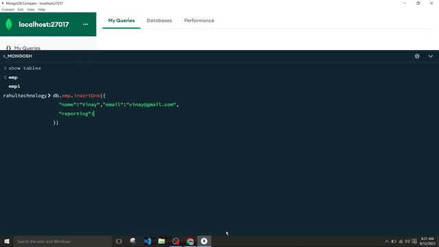 #18 Insert Embedded Document in MongoDB | how to insert object in mongodb | MongoDB Tutorial Hindi смотреть онлайн