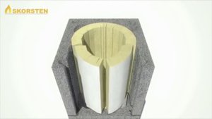 монтаж керамического дымохода  Skorsten
