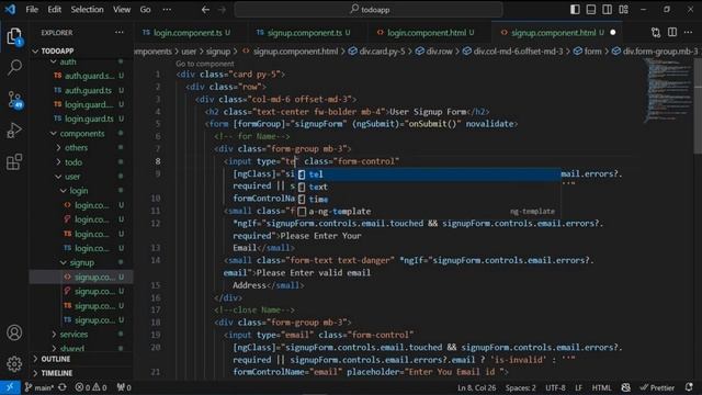Angular 16 Todo Application from scratch | Signup page in angular