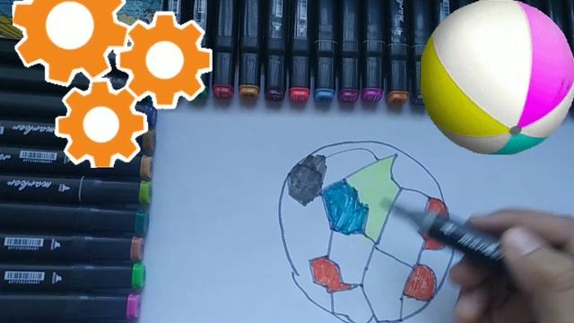 как можно нарисовать мяч | drawing for children ball смотреть онлайн