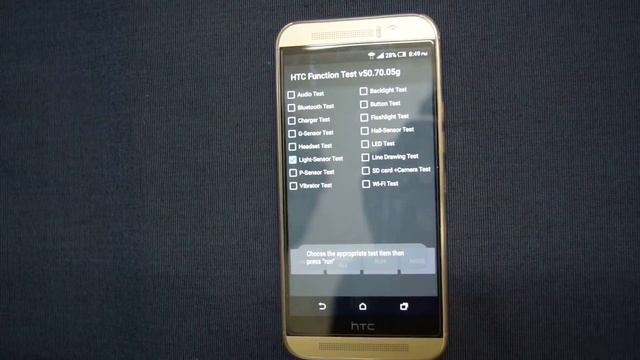 htc one m9 light sensor test