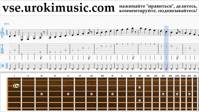 Уроки гитары Calvin Harris ft. Rihanna - This Is What You Came For Ноты Самоучитель часть 1 um-821 смотреть онлайн