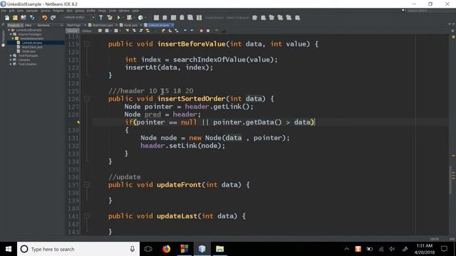 Linked List Bangla Tutorial 15 - Insert Item in Sorted LinkedList JAVA Code
