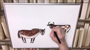 Как нарисовать домашних животных | На лугу | Рисование для детей 4+ #фломастеры #животные