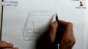 Как нарисовать машину Ваз 2107 в дрифте(Ehedov Elnur)