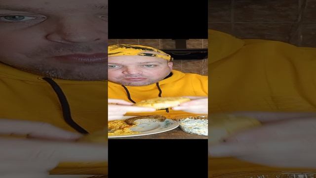 ОБЖОР котлеты салат и плов/ужин/перекус/мукбанг