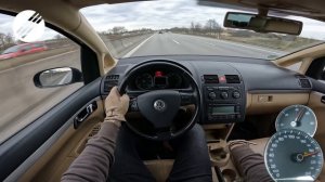 VW TOURAN 2.0 TDI 140HP TOP SPEED DRIVE ON GERMAN AUTOBAHN ?
