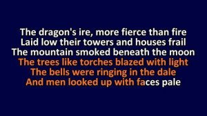 The Hobbit - Far Over The Misty Mountains Cold - Karaoke Instrumental Lyrics - ObsKure