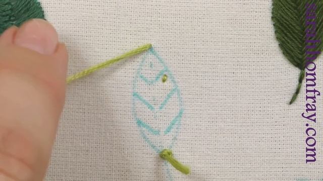 TEN stitches for leaves | Embroidery leaf stitch flosstube tutorial How to embroider leaves 10 ways