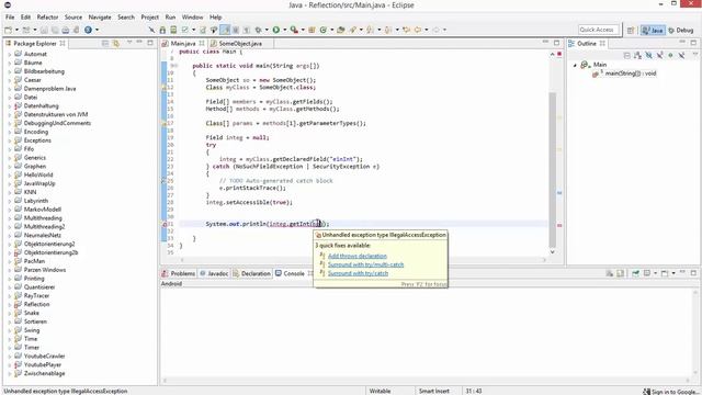 Java Tutorial - Reflections #5 - Zugriff auf private Felder und Methoden смотреть онлайн