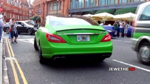 MATTE GREEN Mercedes-Benz CLS 63 AMG in London! Exhaust SOUNDS!