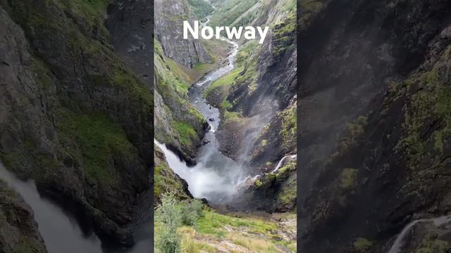 Waterfall in Norway: amazing nature