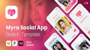 Myra Social App Sketch Template | Themeforest Website Templates and Themes