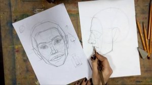 Как нарисовать портрет в профиль: ПОЛНЫЙ РАЗБОР! Урок 2. Построение и пропорции головы Рисуем Вмест