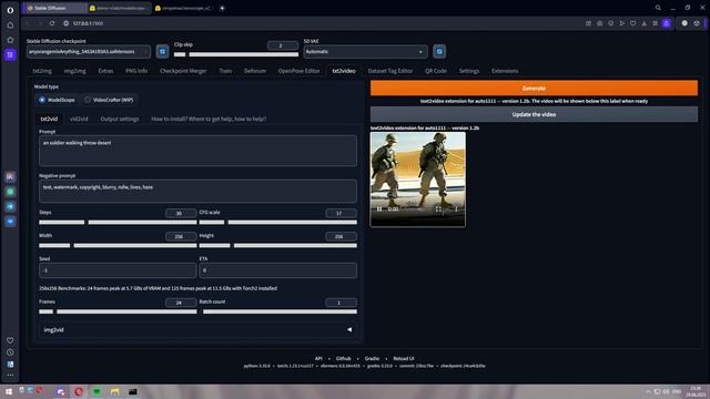 ДЕЛАЕМ ВИДЕО В STABLE DIFFUSION | УСТАНОВКА TEXT2VIDEO смотреть онлайн