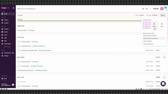 Как в тайм-трекере Toggl просматривать события из Google Календаря смотреть онлайн