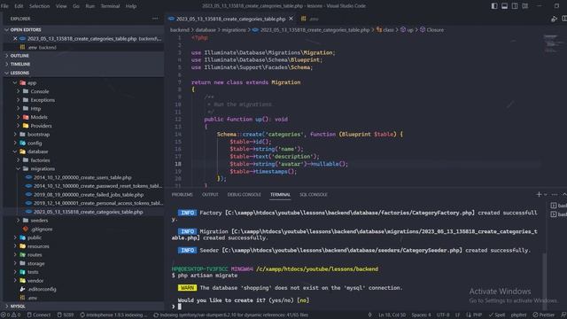 Part 5 - Creating the Category Model: Mastering E-commerce Development: Building a Shopping Website