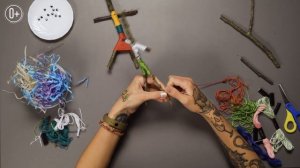 Детская Поделка Из Природных Материалов. Простые Поделки Из Палочек и Ниток Для Детей Своими Руками