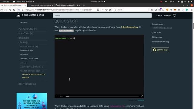 Robonomics Winter School 2021 Lesson 3 step 1: Robonomics on Docker Hub смотреть онлайн