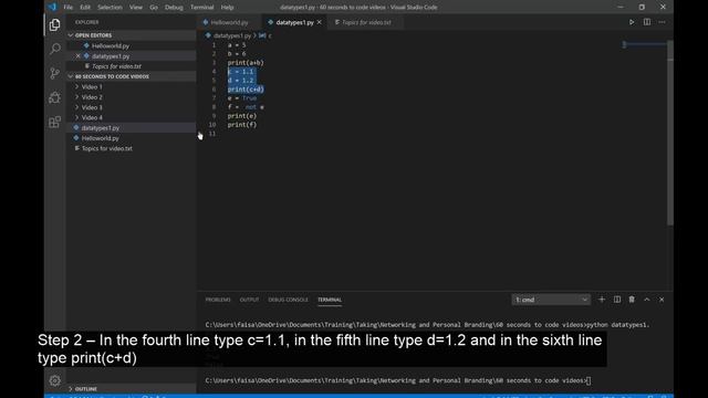 How to Use Basic Data Types in Python - 60 Seconds to Code