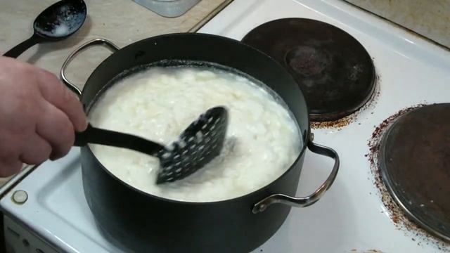 Домашний творог из молока и кефира