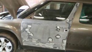 Шкода Йети. Покраска двери