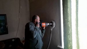 Сверление стены под приточный клапан