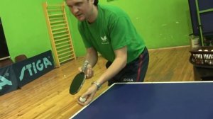 Подача с нижним вращением объяснения (настольный теннис видео-уроки)