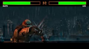 Raph VS Leo Fight With Healthbars - TMNT (2007) | Teenage Mutant Ninja Turtles
