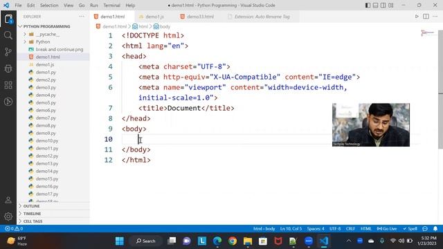 How to write and run html css javascript and python in vs code , Import extensions for vs code