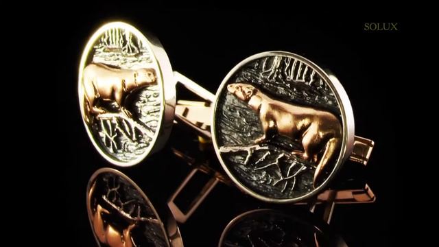 Запонки золото чёрный родий смотреть онлайн