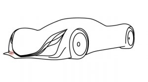 How to draw Mazda Furai - Как нарисовать машину Мазду Фурай
