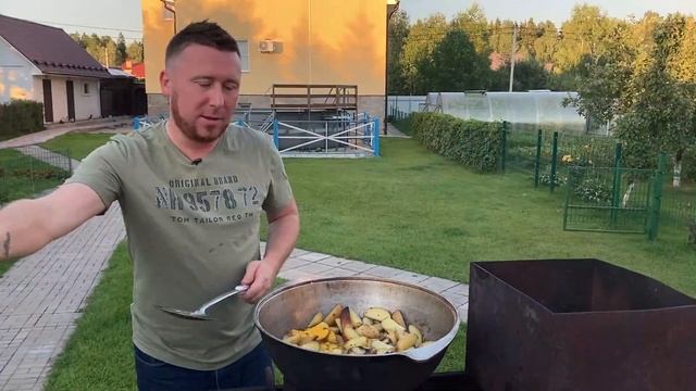 КАРТОФЕЛЬ ПО-ОХОТНИЧЬИ В КАЗАНЕ / ШАМПИНЬОНЫ НА КОСТРЕ / НОЖИ и ВИЛКИ