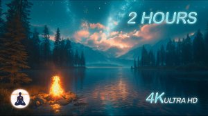 ЛУЧШЕЕ ВИДЕО ДЛЯ РАССЛАБЛЕНИЯ у Костра на Берегу Озера под Сказочным Звездным Небом.😎👌🔥