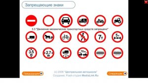 учим дорожные знаки 1 часть