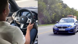 Обзор функции "Ассистента вождения" на BMW 320d - удержание автомобиля в полосе.