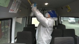 В Ставрополе автобусы и маршрутки дезинфицируют перед рейсами