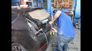 Hyundai Solaris body parts repair. Хендай Солярис ремонт крышки багажника.