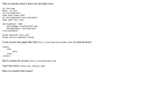 Ubuntu: Cannot access local webpage (error: could not resolve host) смотреть онлайн