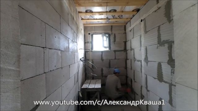 Армирование стен из газобетона стеклосеткой перед отделкой