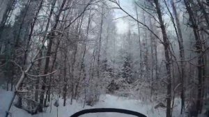 Покатушки На Снегоходе Буран В Лес Проведал Землянку