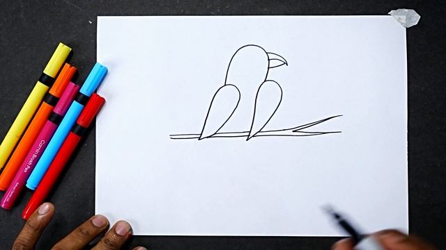 22 से 1 Minutes में आसानी से तोता बनाना सीखें | Tota ka Drawing kaise banate hain | Parrot Drawing смотреть онлайн